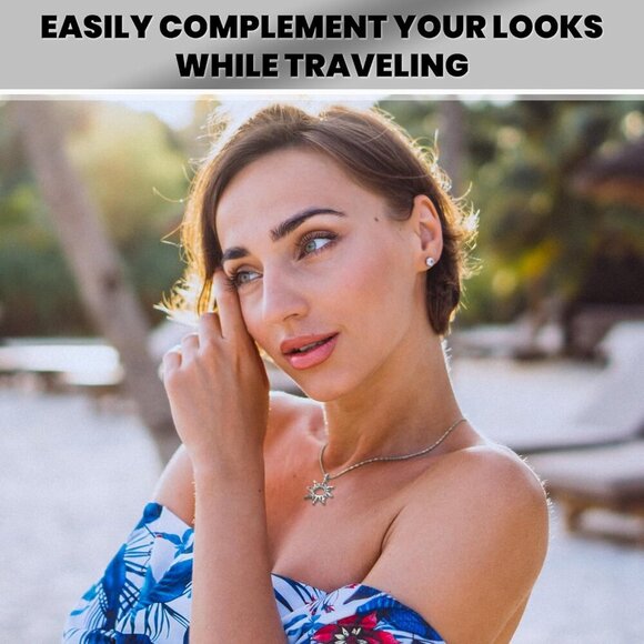 Gold Sun Necklace, Silver Sun Necklace, Gold Feather Jewelry – Elegant, Durable - Picture 6 of 9